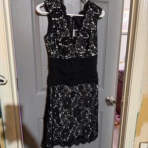 Tadashi Shoji Monochrome Lace Dress